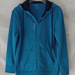Reebok hoodie front zipper with two front pocket size L